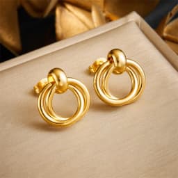 DIEYURO 316L Stainless Steel Love Pearl Round Square Fan Shaped Irregular Design Earrings Women New Trend Ear Jewelry Gift Party