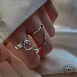 PANJBJ 925 Sterling Silver Stars Ring For Women Blue Crystal Opening Sweet Romance Irregular Versatile Jewelry Gift Dropshipping