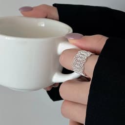 PANJBJ 925 Sterling Silver Stars Ring For Women Blue Crystal Opening Sweet Romance Irregular Versatile Jewelry Gift Dropshipping
