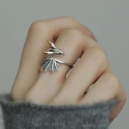 PANJBJ 925 Sterling Silver Stars Ring For Women Blue Crystal Opening Sweet Romance Irregular Versatile Jewelry Gift Dropshipping