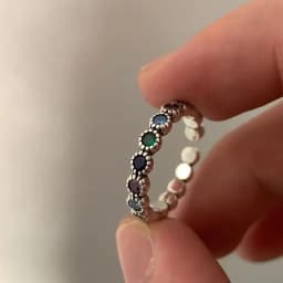 PANJBJ 925 Sterling Silver Stars Ring For Women Blue Crystal Opening Sweet Romance Irregular Versatile Jewelry Gift Dropshipping
