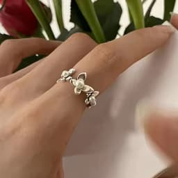 PANJBJ 925 Sterling Silver Stars Ring For Women Blue Crystal Opening Sweet Romance Irregular Versatile Jewelry Gift Dropshipping