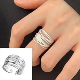 PANJBJ 925 Sterling Silver Stars Ring For Women Blue Crystal Opening Sweet Romance Irregular Versatile Jewelry Gift Dropshipping