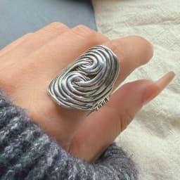 925 Sterling Silver Rings for Women Couple Minimalist Handmade Simple Wide Moon Ring Set Party Jewelry Gift Prevent Allergy