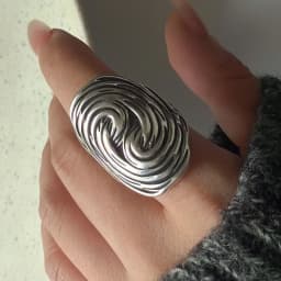 925 Sterling Silver Rings for Women Couple Minimalist Handmade Simple Wide Moon Ring Set Party Jewelry Gift Prevent Allergy