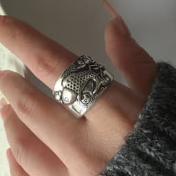 925 Sterling Silver Rings for Women Couple Minimalist Handmade Simple Wide Moon Ring Set Party Jewelry Gift Prevent Allergy