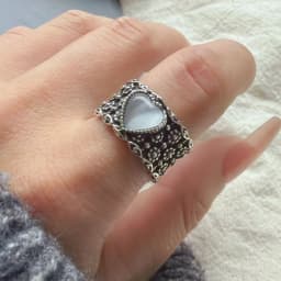 925 Sterling Silver Rings for Women Couple Minimalist Handmade Simple Wide Moon Ring Set Party Jewelry Gift Prevent Allergy