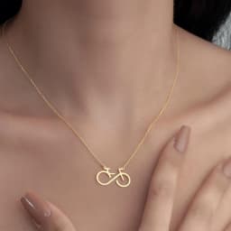Sporty Stainless Steel Bicycle Pendant Necklace Travel Sports Bike Jewelry Gift for Women Men