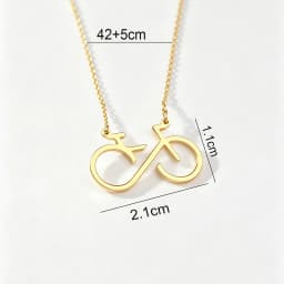 Sporty Stainless Steel Bicycle Pendant Necklace Travel Sports Bike Jewelry Gift for Women Men