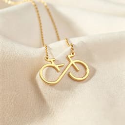 Sporty Stainless Steel Bicycle Pendant Necklace Travel Sports Bike Jewelry Gift for Women Men