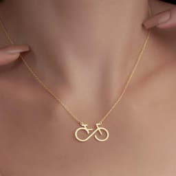 Sporty Stainless Steel Bicycle Pendant Necklace Travel Sports Bike Jewelry Gift for Women Men
