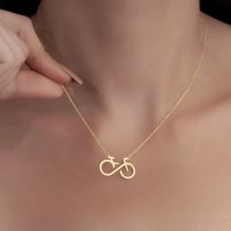 Sporty Stainless Steel Bicycle Pendant Necklace Travel Sports Bike Jewelry Gift for Women Men