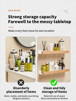 Wood Aluminum Waterproof for Bathroom Shelf Shelves Shampoo Makeup Storage Holder Accessories Kitchen Sorage Bath Accessories