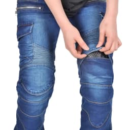New Motocross Trousers Double Zipper Metal Style Moto Men For Woman Outdoor Riding Jeans With Protective Gear Motorcycle Pants