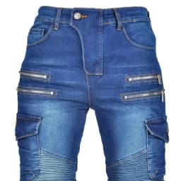 New Motocross Trousers Double Zipper Metal Style Moto Men For Woman Outdoor Riding Jeans With Protective Gear Motorcycle Pants