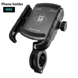 Aluminum Anti-Vibration Motorcycle Phone Mount Holder 1s Lock Camera Friendly Anti-Theft Handlebar for Bike Bicycle Scooter ATV