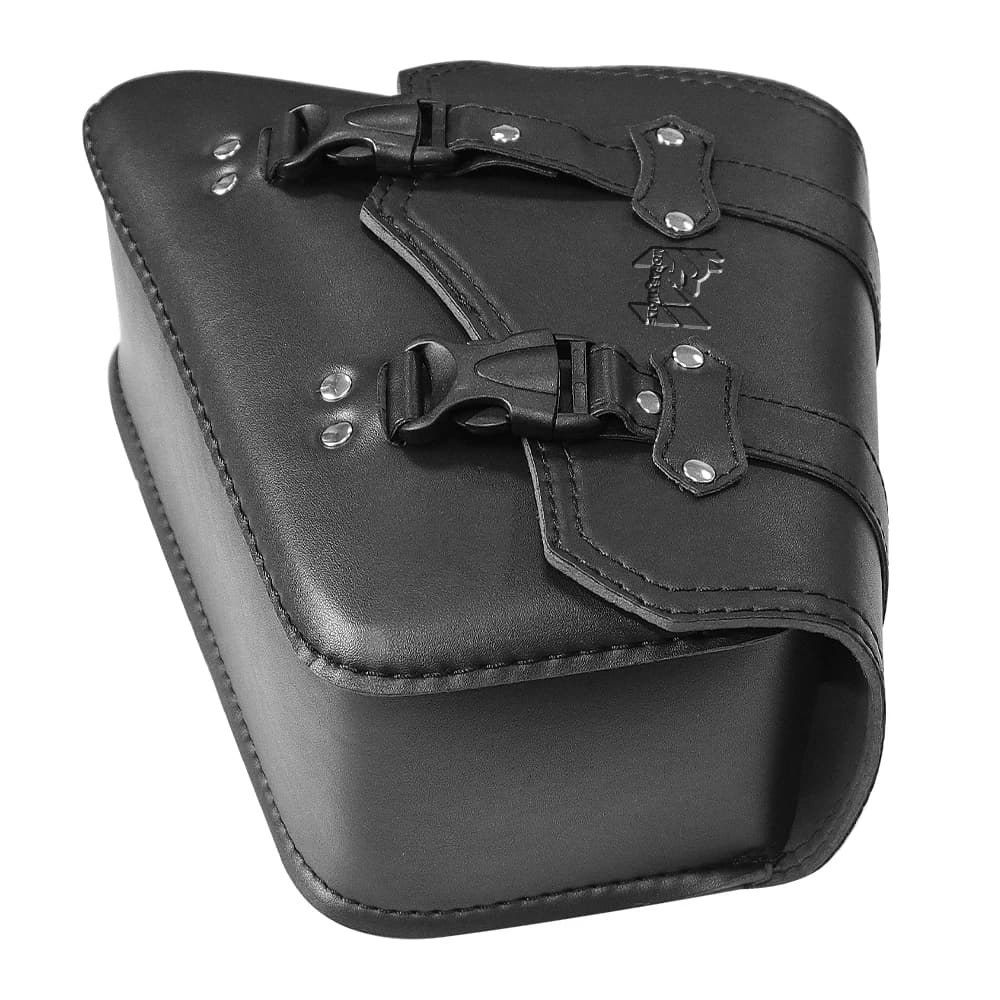 Universal Motorcycle Side Saddle Bags PU Leather SwingArm Tool Bag Plastic Buck Cafe Racer Luggage Bag For Cruiser Custom
