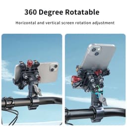 Metal Alloy Shockproof Motorcycle Phone Holder Vibration Dampener 360 Rotation Motorbike Bicycle Bike Scooter Phone Stand Mount