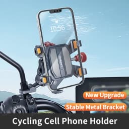 Metal Alloy Shockproof Motorcycle Phone Holder Vibration Dampener 360 Rotation Motorbike Bicycle Bike Scooter Phone Stand Mount