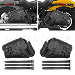 Motorcycle Swing Arm Bags Swingarm Bag Waterproof Saddlebag for Softail Standard Dyna Low Rider Sport Glide Left Side Solo Bags