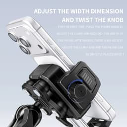 TOSUOD Bike Phone Holder 360° View Bicycle Phone Holder Stand Motorcycle Shockproof Phone Bracket