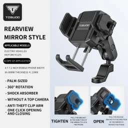 TOSUOD Bike Phone Holder 360° View Bicycle Phone Holder Stand Motorcycle Shockproof Phone Bracket