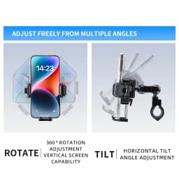 TOSUOD Bike Phone Holder 360° View Bicycle Phone Holder Stand Motorcycle Shockproof Phone Bracket