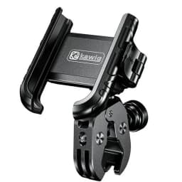 Aluminum Motorcycle USB Phone Holder Handlebar Rear-View Mirror Mount Charger with USB C Fast Charge Port for 5.4"-7.2" Phones