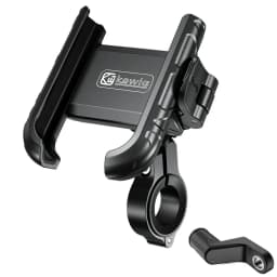 Motorcycle Bike Phone Holder Upgrade Anti Vibration Dual Clamp Handlebar or Mirror Fits Bar 0.87-1.25in Scooter Bike E-Scooters