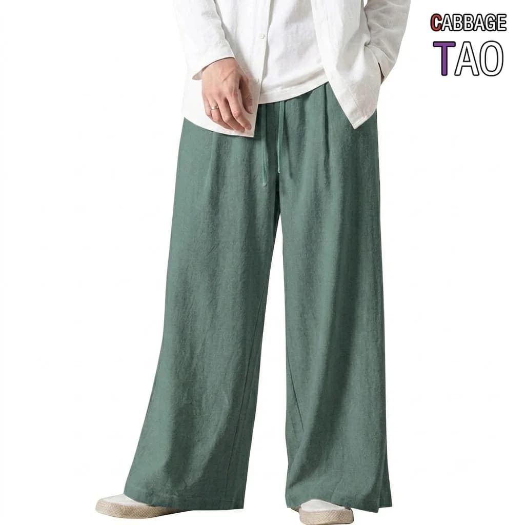 Mens New Solid Color Loose Straight Fit Casual Pants Baggy Jogger Sweatpants Autumn Streetwear Hiking Trousers for Men Pants