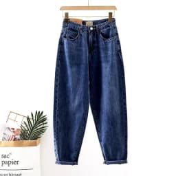 Korean Fashion High Waist Jeans Women Clothing Stretch Streetwear Harem Pants Vintage Loose Baggy Denim Jeans C472