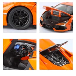 1:24 Lamborghini Revuelto Supercar Alloy Car Model Sound and Light Pull Back Car Model Collectibles Birthday Gift