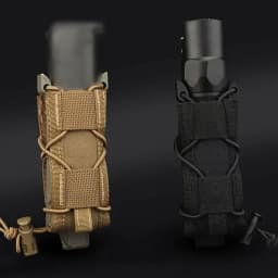 Tactical Magazine Pouch 9MM Pistol Single Mag Bag Molle Flashlight Pouches Torch Holder Hunting Knife Holster Shooting Airsoft