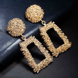 Exquisite Vintage Clips Earrings for Women Gold Silver Color Geometric Statement Clip on Earrings No Pierced Charm Earrings