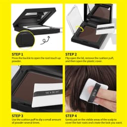 Sevich 5 Colors Concealer Hair Powder Waterproof Black Hairline Shadow Powder Edge Control Hair Concealer Hairline Powder 12g