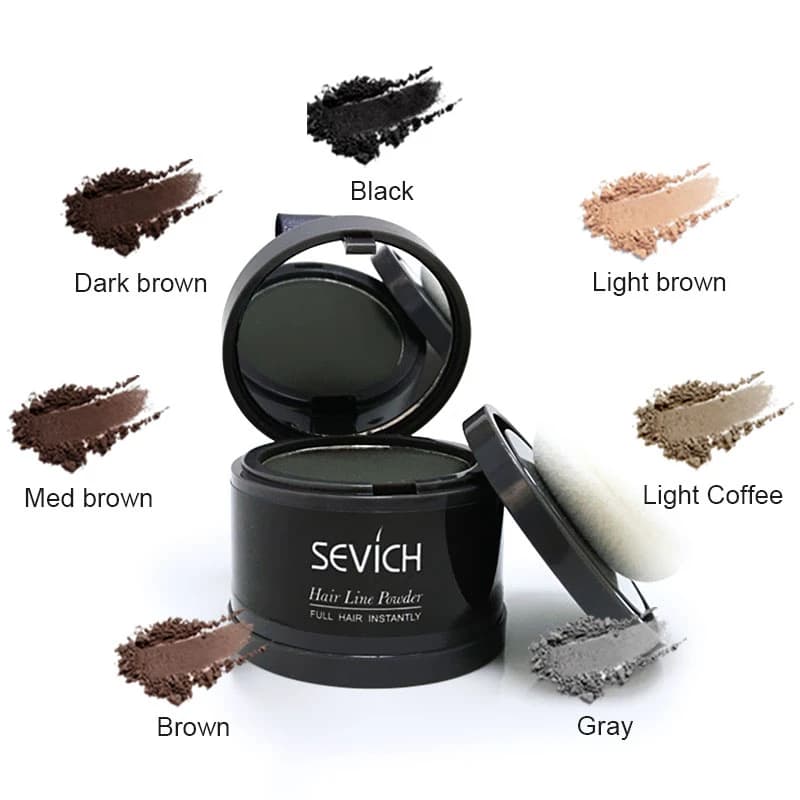 Sevich Hairline Powder 4g Hairline Shadow Powder Women Men Makeup Hair Concealer Natural Cover Unisex Hair Straightener Brush