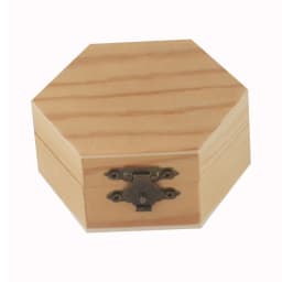 Wooden Storage Box Hexagonal Shaped Wood Jewelry Organizer Container Case Wedding Gifts Favors Box Holder For Home Storage