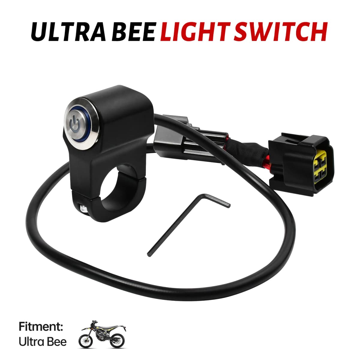 For SURRON Ultra Bee Headlight Switch Button E-bikes Off-road Dirt Bike for SurRon Motorcycles Modified Accessories