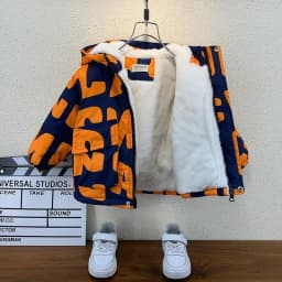 Boys Coat Jacket Outwear Tops Cotton 2023 Fashion Thicken Plus Velvet Winter Autumn Plus Size Overcoat Children's Clothes