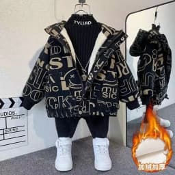 Boys Coat Jacket Outwear Tops Cotton 2023 Fashion Thicken Plus Velvet Winter Autumn Plus Size Overcoat Children's Clothes