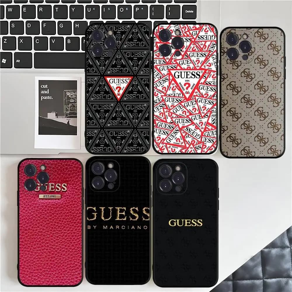 Fashion Brand G-Guess Phone Case For Iphone 17 16 15 16e 14 13 12 11 Pro Max Plus Case Cover Coque