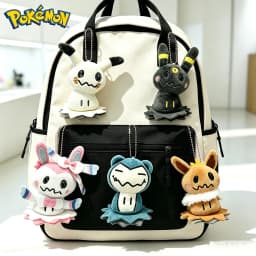 Mimikyu Eevee Plush Keychain Pocket Monster Cos Eeveelution Snorlax Doll Anime Pendant For Fan Collectible Sylveon Present Decor