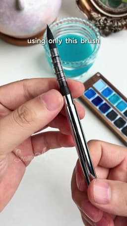 SeamiArt 1pc Portable Short Holder Voyager French Artist Watercolor Paint Brush For Travel Art Creation Art Supplies