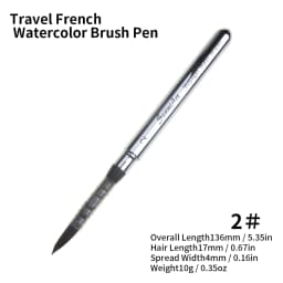 SeamiArt 1pc Portable Short Holder Voyager French Artist Watercolor Paint Brush For Travel Art Creation Art Supplies