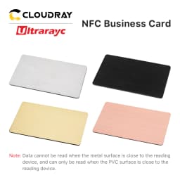 Ultrarayc  NFC Chip Metal Blank Business Name Card Satinless Steel & PVC Hybrid Hidden NFC Access Control Laser Engrave DIY Card