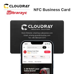 Ultrarayc  NFC Chip Metal Blank Business Name Card Satinless Steel & PVC Hybrid Hidden NFC Access Control Laser Engrave DIY Card