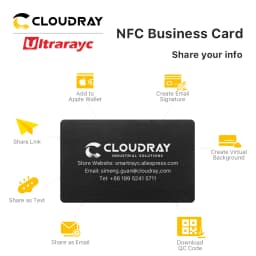 Ultrarayc  NFC Chip Metal Blank Business Name Card Satinless Steel & PVC Hybrid Hidden NFC Access Control Laser Engrave DIY Card
