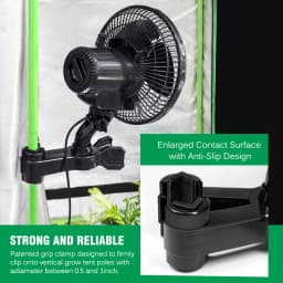 Plant Tent Cooling Clip-On Fan 25W Two-Speed Adjustable Shaking Head Suitable for Tents Household Cooling Fan