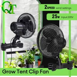Plant Tent Cooling Clip-On Fan 25W Two-Speed Adjustable Shaking Head Suitable for Tents Household Cooling Fan