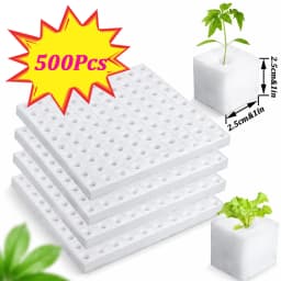 500Pcs Plants Seedling Hydroponic Sponge Squares Household Greenhouse Vegetable Seed Nursery Garden Sponge Soilless Dirt Tool